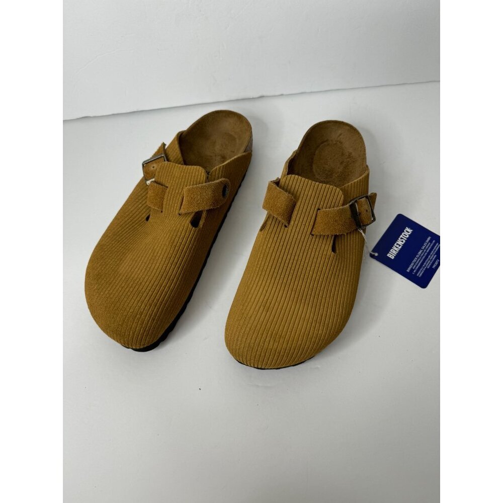 Birkenstock Boston Suede Embossed Corduroy Clog Mule EU 37 US Women 6 Men 4 NEW - Picture 4 of 7